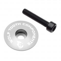 WOLF TOOTH krytka ULTRALIGHT STEM CAP Flat stříbrná