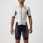 CASTELLI triatlonová kombinéza Free Sanremo 2 suit short sleeve, white/black