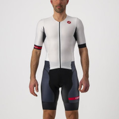 CASTELLI triatlonová kombinéza Free Sanremo 2 suit short sleeve, white/black