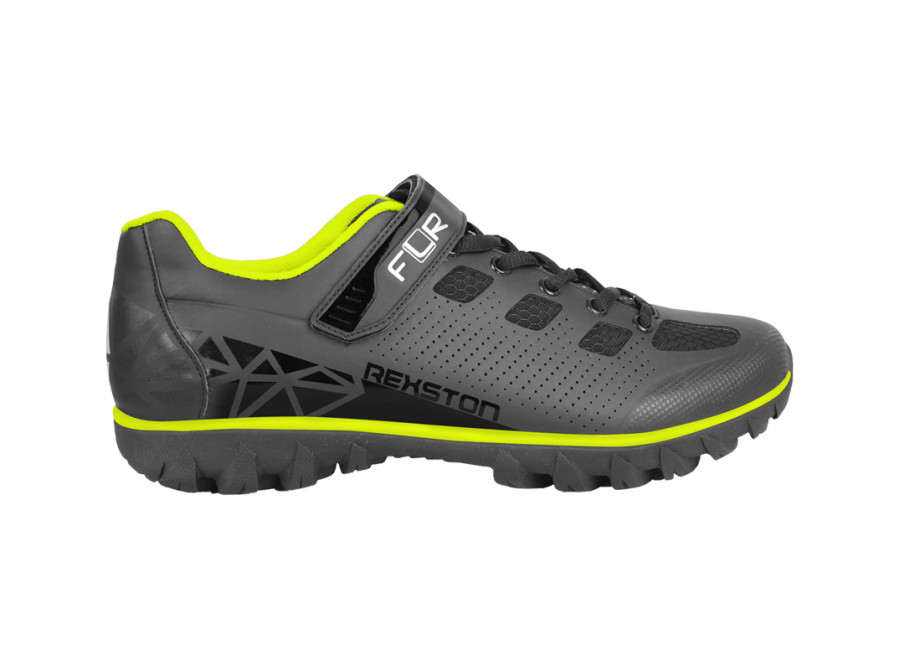 Chaussures MTB FLR Energy Black/Yellow - Pour VTT - Compatibles Tacchetti 2 Bulloni - Neuf