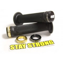 ODI Gripy BMX Ruffian "STAY STRONG" Lock-On bonus pack černé