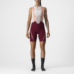 CASTELLI dámské kalhoty Velocissima 3 s laclem a vložkou,bordeaux/blush