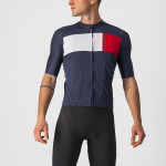 CASTELLI pánský dres Prologo 7, savile blue/silver gray-red