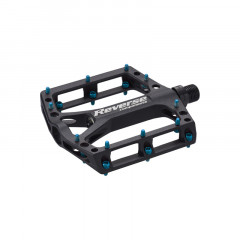 REVERSE Pedály Black ONE 309 g. Black / Light blue