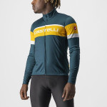 CASTELLI pánský dres Passista, deep teal/goldenrod-silver gray