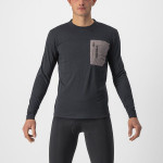 CASTELLI pánský volný dres Unlimited Merino LS, light black/nickel gray