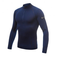 SENSOR MERINO ACTIVE pánské triko dl.rukáv stoják zip deep blue