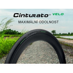 PIRELLI Plášť Cinturato™ Velo TLR, 26 - 622, Armour Tech™, 60 tpi, SmartNET™ Silica, Black