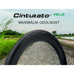 PIRELLI Plášť Cinturato™ Velo TLR, 26 - 622, Armour Tech™, 60 tpi, SmartNET™ Silica, Black