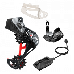 SRAM X01 Eagle AXS Upgrade Kit Red (Rear Der wBattery and Battery Protector, Rocker Paddle Cont