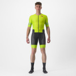 CASTELLI triatlonová kombinéza Free Sanremo 2 suit short sleeve, electric lime/niagara blue