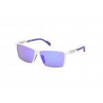 ADIDAS Sluneční brýle Sport SP0058 White/Gradient Or Mirror Violet