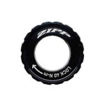 SRAM HUB CENTERLOCK ROTOR DISC LOCKRING BLACK ZIPP LOGO (FOR ROTORS UP TO 160MM) QTY 1