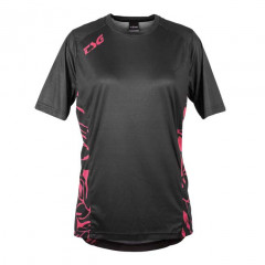 TSG Dres dámský Floral Jersey krátký rukáv dusty cedar black