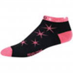 PEARL IZUMI ponožky Elite LE Low W černé růžové hvězdy -