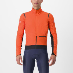 CASTELLI pánská bunda Alpha Doppio RoS, red orange/black reflex-black