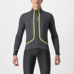 CASTELLI pánská bunda Flight Air, dark gray/ electric lime