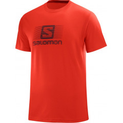 SALOMON triko Blend logo SS M fiery red