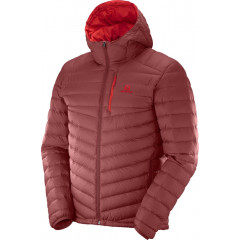 SALOMON bunda Halo down hoodie M brique-X