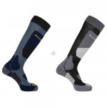 SALOMON ponožky S/Access 2pack black/blue