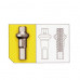 SAPIM nipl Alu Polyax 16 double square červený secure lock