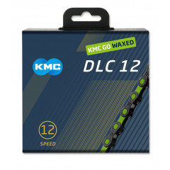KMC DLC 12 ČERNO-ZELENÝ WAXED BOX