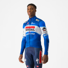 CASTELLI pánský dres Quick Step LS Thermal, ceramic blue/white