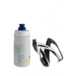 ELITE láhev s košíkem KIT CEO blk/wh+clear/blue J