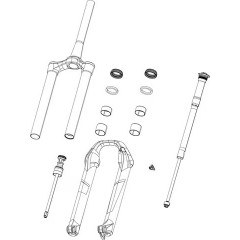 ROCKSHOX FORK LOWER LEG - (DECALS INCLUDED) 29 15X110 BOOST™ ELECTRIC RED 100-120mm - SID 35MM D1+