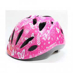 NEXELO PŘILBA FUNNY SHINY BÍLO-RŮŽOVÁ MOTÝLI S 48 - 52 cm