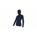 SENSOR MERINO DF dámské triko dl.rukáv s kapucí deep blue