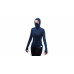 SENSOR MERINO DF dámské triko dl.rukáv s kapucí deep blue