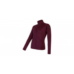 SENSOR MERINO UPPER dámská mikina celozip port red