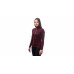 SENSOR MERINO UPPER dámská mikina krátký zip port red