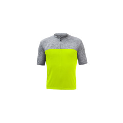 SENSOR CYKLO MOTION pánský dres kr.rukáv celozip neon yellow/šedá