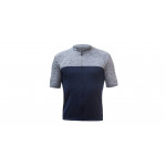 SENSOR CYKLO MOTION pánský dres kr.rukáv celozip deep blue/šedá
