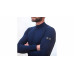 SENSOR MERINO ACTIVE pánské triko dl.rukáv stoják zip deep blue