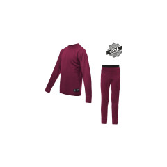 SENSOR MERINO ACTIVE SET juniorský triko dl.rukáv + spodky lilla