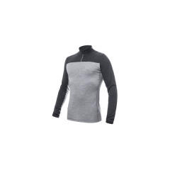 SENSOR MERINO BOLD pánské triko dl.rukáv zip cool gray/anthracite