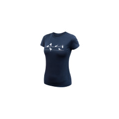 SENSOR MERINO ACTIVE SONGBIRDS dámské triko kr.rukáv deep blue