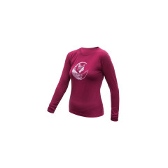 SENSOR MERINO ACTIVE FOX dámské triko dl.rukáv lilla