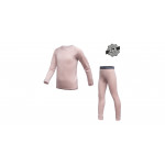 SENSOR MERINO AIR SET dětský triko dl.rukáv + spodky dusty pink