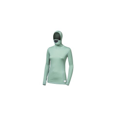 SENSOR MERINO DF dámské triko dl.rukáv s kapucí basil green