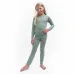 SENSOR MERINO AIR SET dětský triko dl.rukáv + spodky basil green