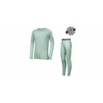 SENSOR MERINO AIR SET dětský triko dl.rukáv + spodky basil green