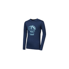 SENSOR MERINO DF PLANET dětské triko dl.rukáv deep blue