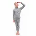 SENSOR MERINO BOLD dětský set triko dl.rukáv zip + spodky cool gray
