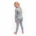 SENSOR MERINO BOLD dětský set triko dl.rukáv zip + spodky cool gray