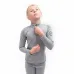 SENSOR MERINO BOLD dětský set triko dl.rukáv zip + spodky cool gray