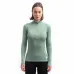 SENSOR MERINO DF dámské triko dl.rukáv zip basil green